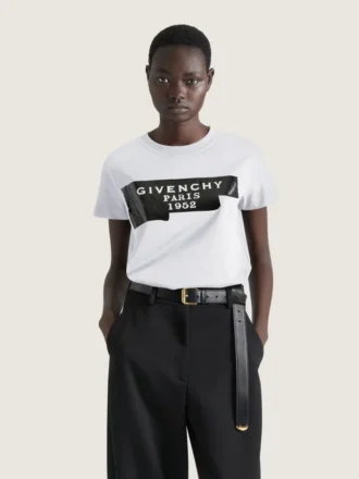 T-shirt i bomuld med Givenchy-tape-print