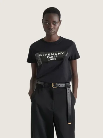 T-shirt i bomuld med Givenchy-tape-print