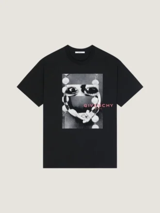 T-shirt i bomuld med surrealistisk print
