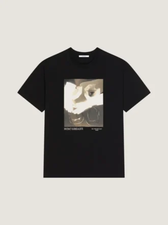 T-shirt i bomuld med surrealistisk print