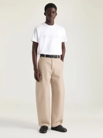 T-shirt i bomuld og silke med Givenchy Paris-jacquard