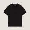 T-shirt i bomuldsstrik med grosgrain-detaljer T-shirt i bomuldsstrik med grosgrain-detaljer