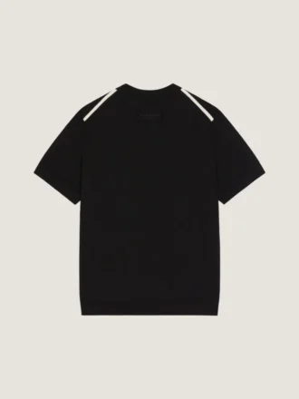 T-shirt i bomuldsstrik med grosgrain-detaljer