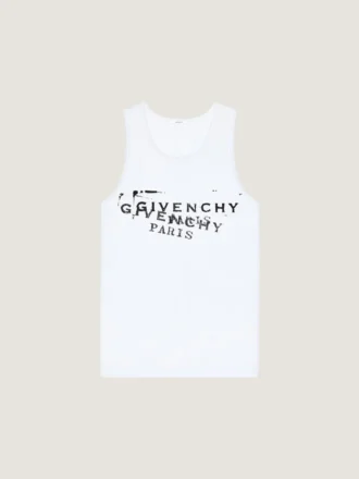 Tanktop i bomuld med Givenchy-stempelprint