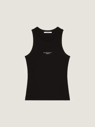 Tanktop i Slim Fit i bomuld med Givenchy Paris-print