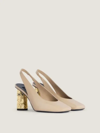 Tape-slingbacks i læder