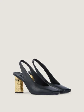 Tape-slingbacks i læder