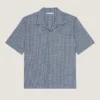 Ternet skjorte i bomuld med Givenchy Paris-broderi Ternet skjorte i bomuld med Givenchy Paris-broderi