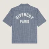 Ternet skjorte i bomuld med Givenchy Paris-broderi Ternet skjorte i bomuld med Givenchy Paris-broderi
