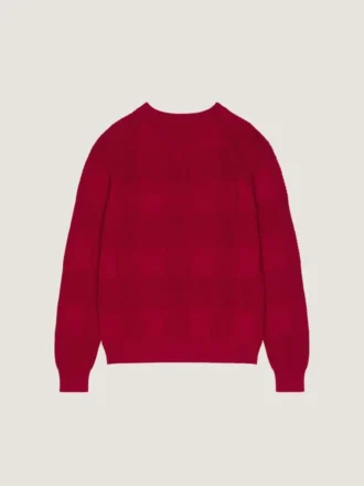 Ternet sweater i bomuldsstrik