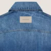 Trapezjakke i mellemblå denim