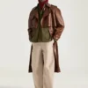 Trenchcoat i læder