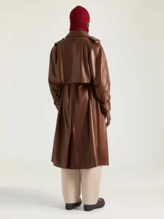 Trenchcoat i læder