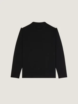 Trøje i uld med grosgrain-detaljer