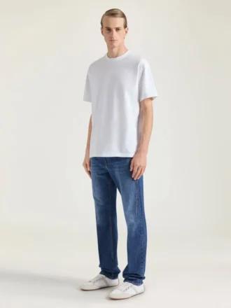 Vasket jeans med lige ben Vasket jeans med lige ben